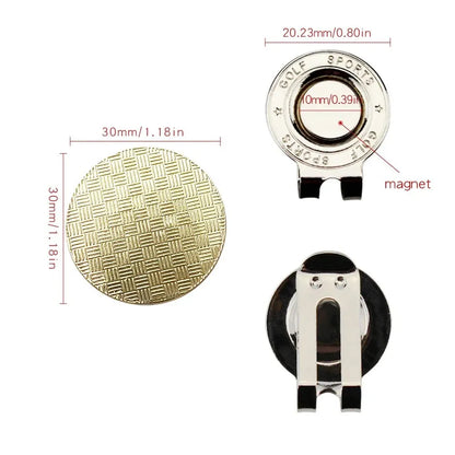 Marcador de pelota de golf con clip magnético para gorra de golf, mapa de EE. UU., flor blanca, ayuda de entrenamiento para niños y niñas, regalo para golfistas. 