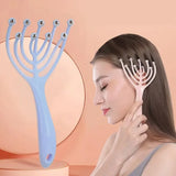 Masajeador de cabeza y cuello con peine de cinco dedos y bola de acero de 9 garras, ideal para relajarse, spa, cuidado del cabello y aliviar el estrés. 