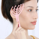 Masajeador de cabeza y cuello con peine de cinco dedos y bola de acero de 9 garras, ideal para relajarse, spa, cuidado del cabello y aliviar el estrés. 