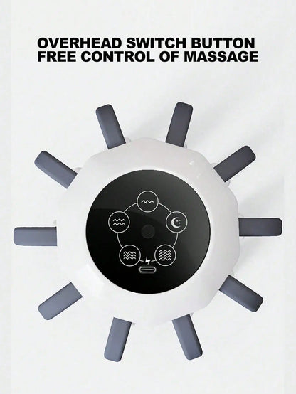 Massageador de cabeça para couro cabeludo em forma de polvo, templos de garras de massagem, dragagem meridiana totalmente automática, massagem e relaxamento do couro cabeludo