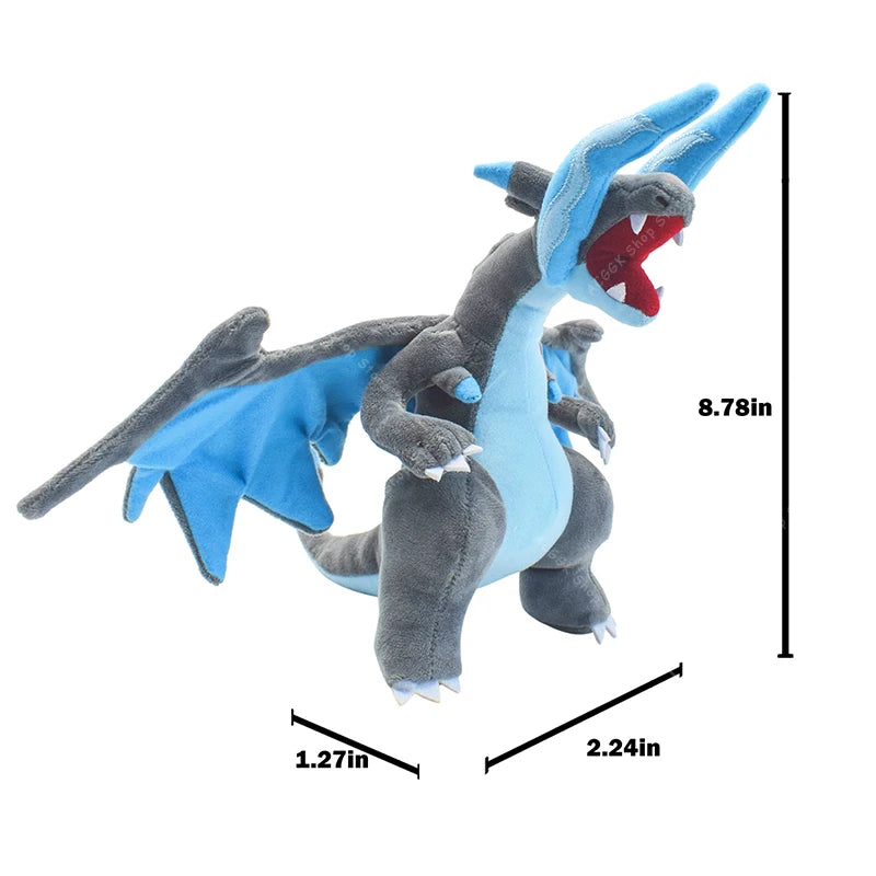 Mega Charizard Stuffed Cotton Plush Dolls, Animal Toys, Collection Gifts for Kids, 22cm 