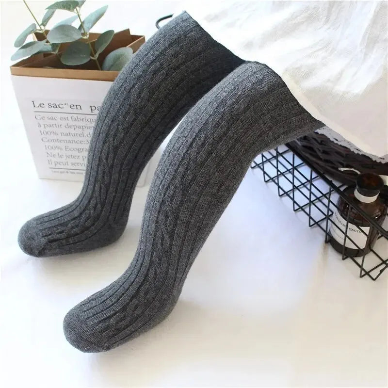 Meia-calça de malha para bebês, cintura alta, meia-calça respirável, fofa, primavera, outono, 0-6 anos criança