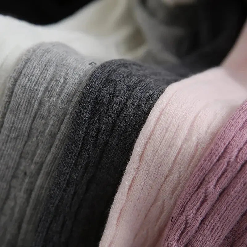 Meia-calça de malha para bebês, cintura alta, meia-calça respirável, fofa, primavera, outono, 0-6 anos criança