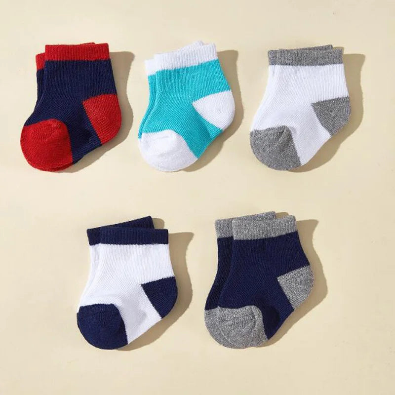 Calcetines coloridos para niños y niñas, 5 pares, nuevos 