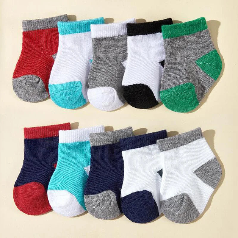 Calcetines coloridos para niños y niñas, 5 pares, nuevos 