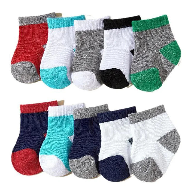Calcetines coloridos para niños y niñas, 5 pares, nuevos 