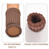 Knitted Furniture Feet Socks Floor Protectors Anti-Slip Pads Silent Thicken Table Leg Sock Covers 16Pcs 