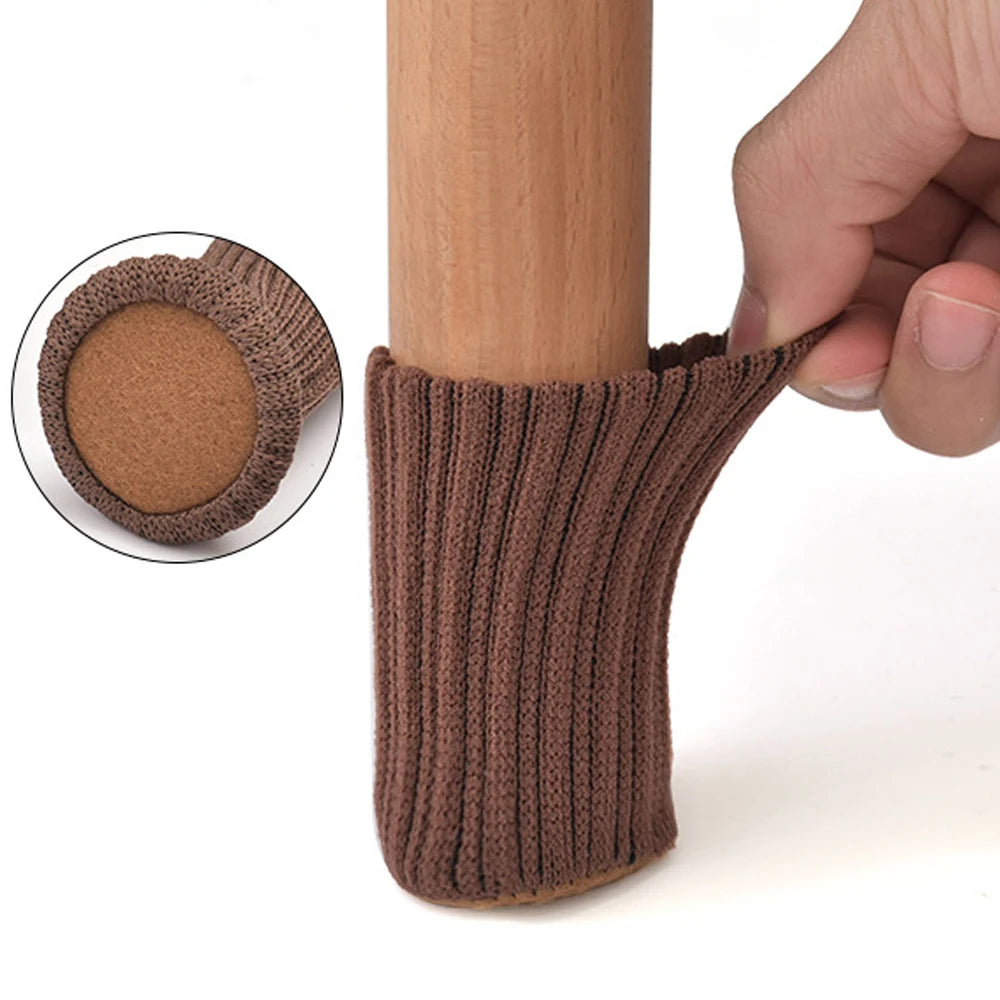 Knitted Furniture Feet Socks Floor Protectors Anti-Slip Pads Silent Thicken Table Leg Sock Covers 16Pcs 