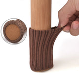 Knitted Furniture Feet Socks Floor Protectors Anti-Slip Pads Silent Thicken Table Leg Sock Covers 16Pcs 