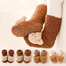 Newborn Baby Cartoon Wool Socks, Anti-slip Socks, Warm Thickened Midtube Socks for Boys and Girls, Cute Winter Outdoor Leg Warmers 