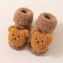 Newborn Baby Cartoon Wool Socks, Anti-slip Socks, Warm Thickened Midtube Socks for Boys and Girls, Cute Winter Outdoor Leg Warmers 