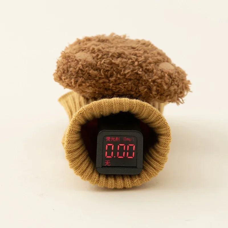 Cute Cartoon Bear Baby Socks Soft Cotton Non-slip Sole Newborn Toddler Sock Thick Warm Socks for Kids Boys Girls Winter 