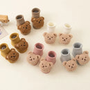 Cute Cartoon Bear Baby Socks Soft Cotton Non-slip Sole Newborn Toddler Sock Thick Warm Socks for Kids Boys Girls Winter 