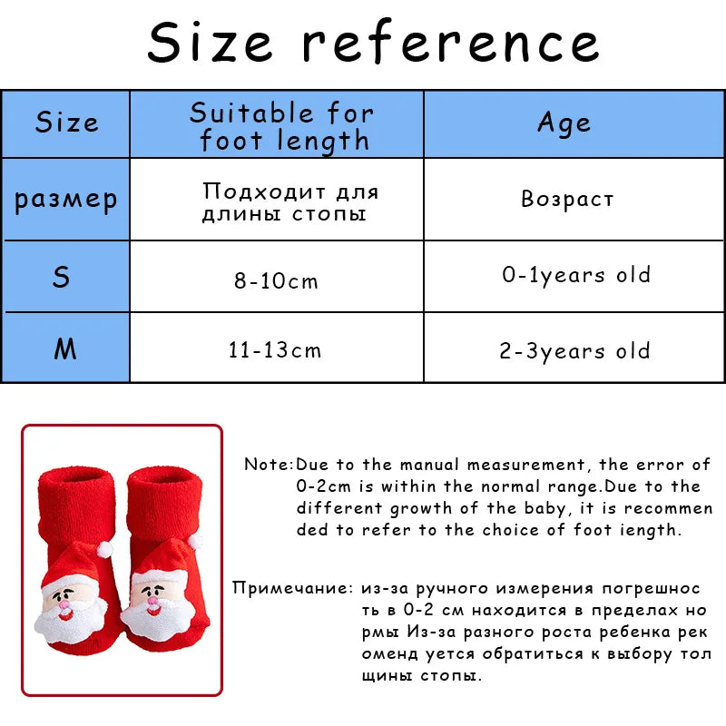 Calcetines de algodón antideslizantes para bebé, calcetines navideños para recién nacidos, bebés, niños pequeños, niñas y niños. 
