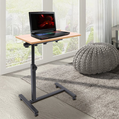 Adjustable Rolling Laptop Desk, Home Office, Mobile Stand, 360° Rotation 