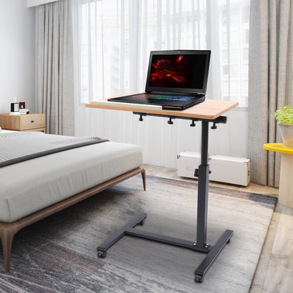 Adjustable Rolling Laptop Desk, Home Office, Mobile Stand, 360° Rotation 