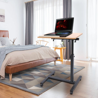 Adjustable Rolling Laptop Desk, Home Office, Mobile Stand, 360° Rotation 