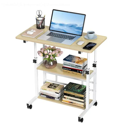 Height Adjustable Lifting Desk, Mobile Study Table, Lap Tray, Standing Furniture, HWC, 80x40x94 95cm 