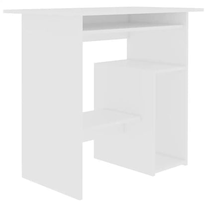 White Home Office Desk, Study Table, PC Gamer, Computer Furniture, AGVC, 80x45x74 cm 