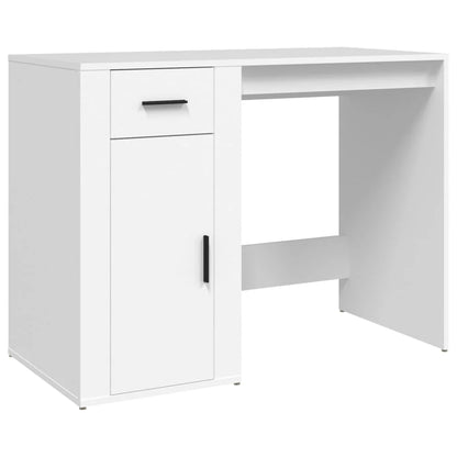 Nordic Engineering Study Wooden Desk, White Office Table, PC Gamer Computer Desk, Home Furniture, 100x49x75 cm