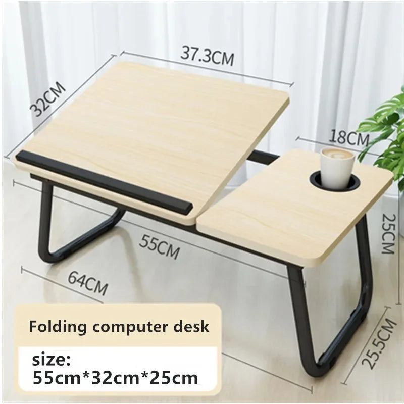 Mesa multifuncional para laptop, mesa para cama, mesas de escritório, mesa de mesa Lap Desk, dobrável, 6 velocidades de ajuste de altura