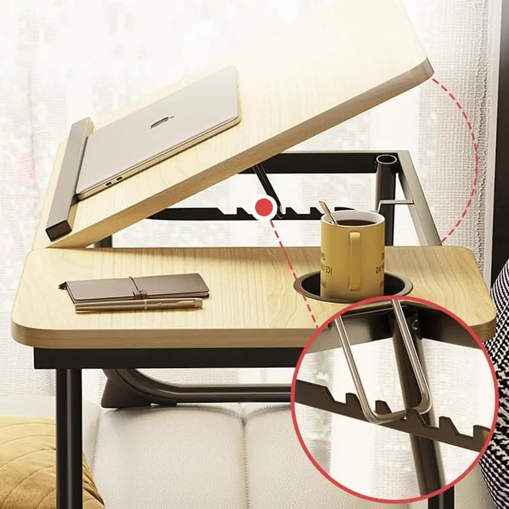 Mesa multifuncional para laptop, mesa para cama, mesas de escritório, mesa de mesa Lap Desk, dobrável, 6 velocidades de ajuste de altura