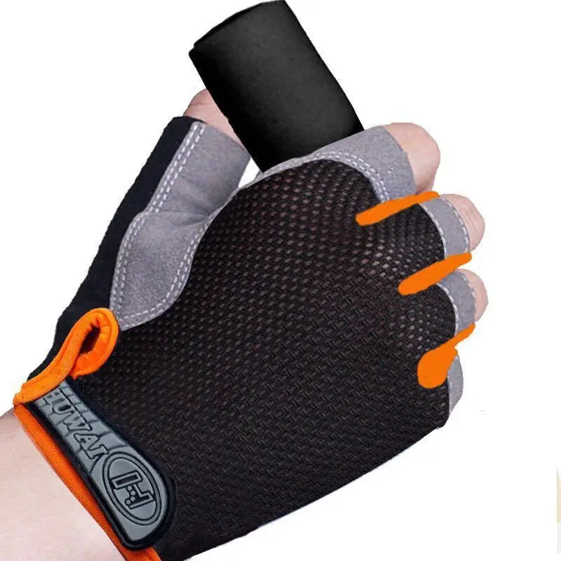 Half Finger Outdoor Cycling Anti Slip Anti Sweat Men Women Half Finger Gloves Breathable Anti Shock Sports Gloves 