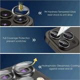 Metal Camera Lens Protector for iPhone, iPhone 11, 12, 13, 14, 15 Pro Max, 15, 14 Plus, 13, 12 Mini, Camera Glass, 2-3pcs 