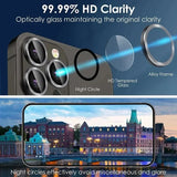 Metal Camera Lens Protector for iPhone, iPhone 11, 12, 13, 14, 15 Pro Max, 15, 14 Plus, 13, 12 Mini, Camera Glass, 2-3pcs 