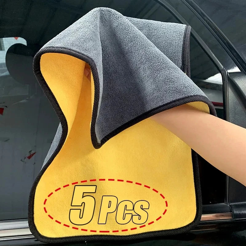 Toalla de microfibra para limpieza de coches, paños de secado y detallado, accesorios de lavado profesionales (1 unidad, 3 unidades, 5 unidades) 