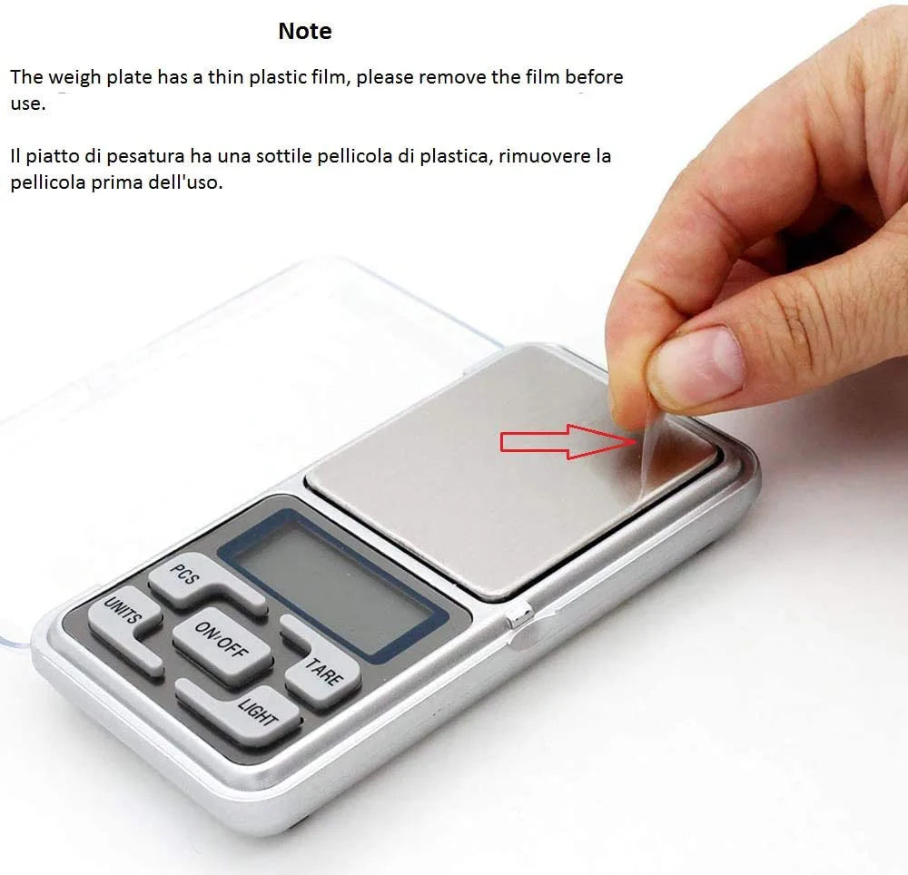 Mini Digital Electric Pocket Scale, High Precision, Backlight, Jewelry, Gram Weight for Kitchen, 0.01 0.1g, 100g, 200g, 300g, 500g 