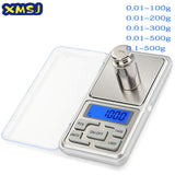 Mini Digital Electric Pocket Scale, High Precision, Backlight, Jewelry, Gram Weight for Kitchen, 0.01 0.1g, 100g, 200g, 300g, 500g 