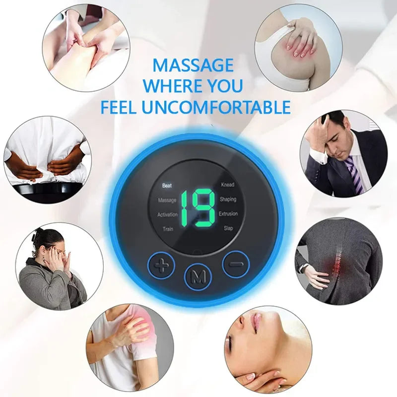 Mini Massageador Elétrico Do Pescoço, Estimulador Muscular, Patches De Massagem Cervical, Almofadas De Massagem, Controle Remoto, De Volta, Saúde Do Corpo
