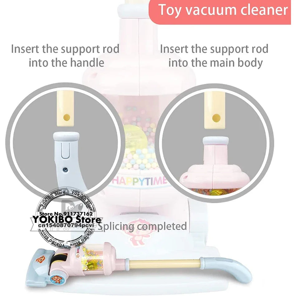 Mini Electric Vacuum Cleaner for Kids, Simulation Household Charging, Dust Collector Toys for Girls, Educational Pretend Play 