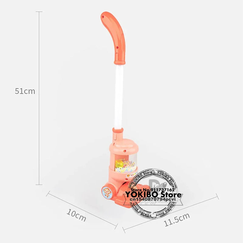 Mini aspirador elétrico para crianças, Simulação de carregamento doméstico, Brinquedos coletor de poeira para meninas, Educacional Pretend Play