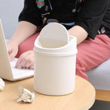 Mini lixeira de mesa pequena, tubo com tampa, lata de lixo para quarto, limpar espaço de trabalho, caixa de armazenamento, mesa de casa
