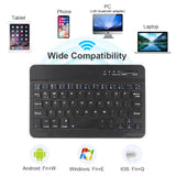 Mini teclado inalámbrico Bluetooth recargable para computadora portátil, tableta, teléfono, iPad, Android, iOS y Windows. 