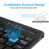Mini teclado inalámbrico Bluetooth recargable para computadora portátil, tableta, teléfono, iPad, Android, iOS y Windows. 