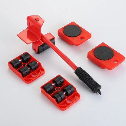 Furniture Moving Transport Roller Set, Lifting Tool Set, Wheel Bar Mover, Heavy Stuffs Device, Hand Removal 