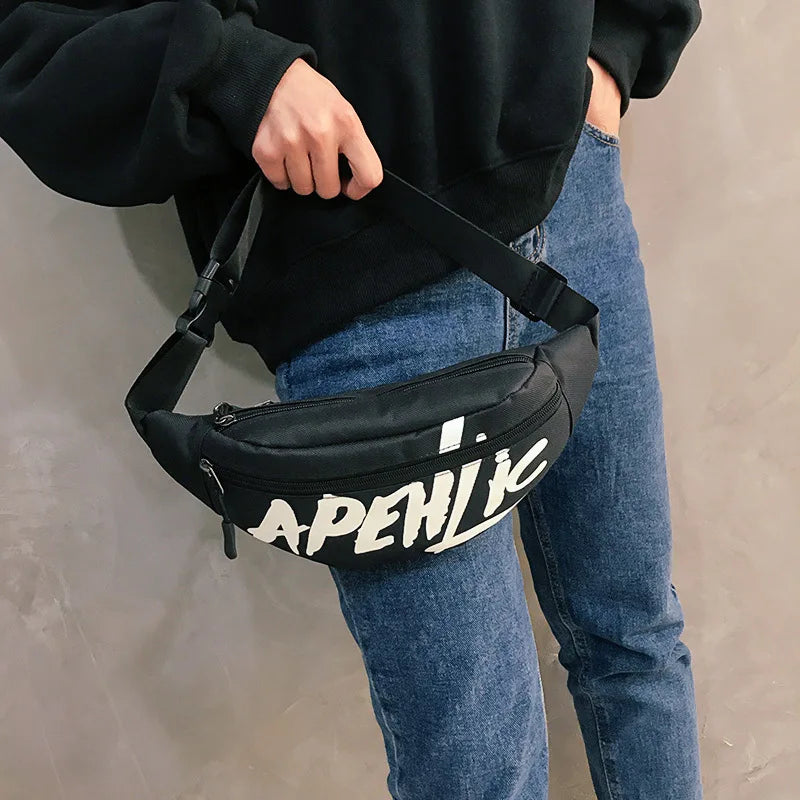 Moda Cintura Fanny Pack Belt Mulheres Homens Travel Bag Peito Bolsa Peito Bolsa Bala Pack Bolsa de Ombro Confortável
