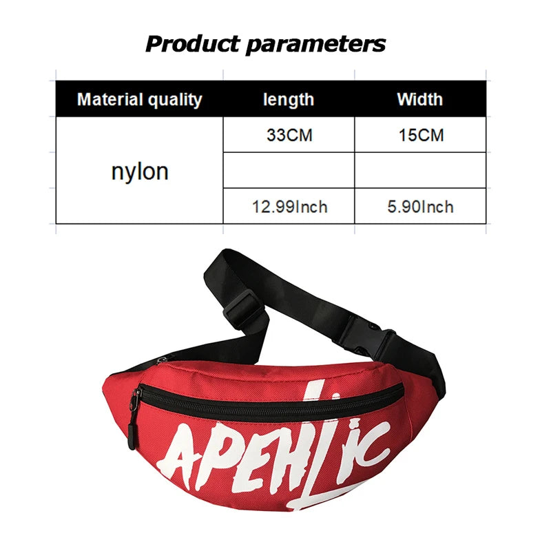 Moda Cintura Fanny Pack Belt Mulheres Homens Travel Bag Peito Bolsa Peito Bolsa Bala Pack Bolsa de Ombro Confortável
