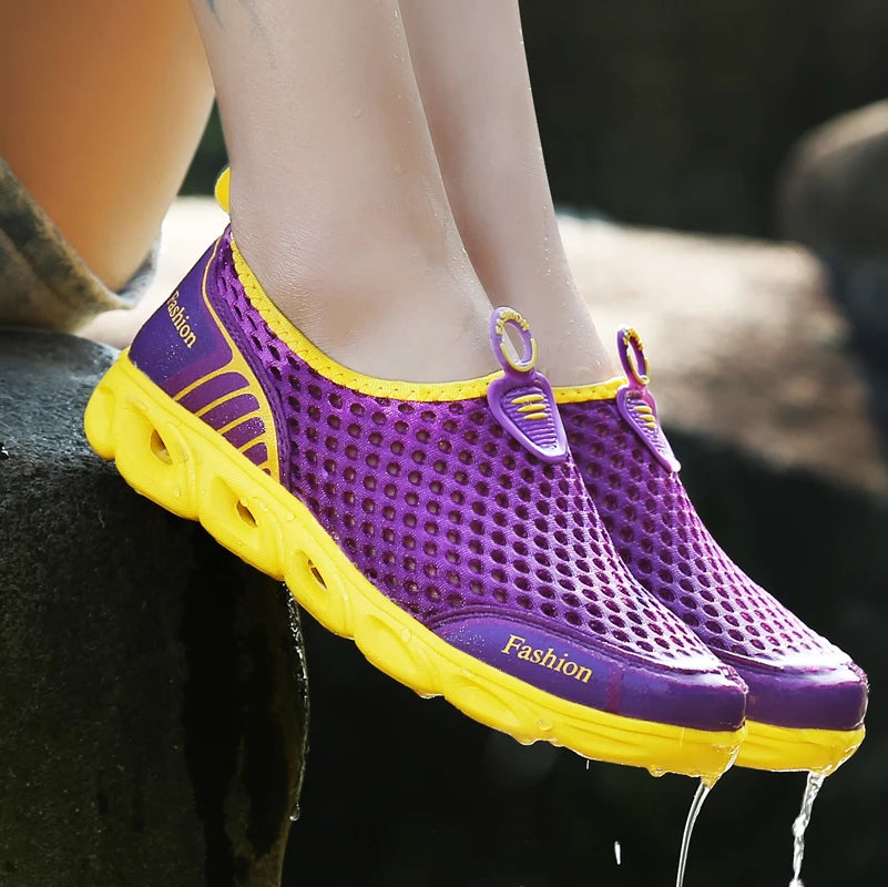 Moda Sapatos Casuais Leve Verão Respirável Homens Sapatos Ao Ar Livre Confortável Mulheres Calçado Masculino Senhoras Caminhada Sapatos 36-45