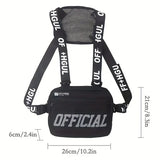 Fashion Streetwear Men Hip-Hop Chest Bag Tactical Two Straps Chest Rig Vest Bags For Travel Hiking Outdoor Sports 