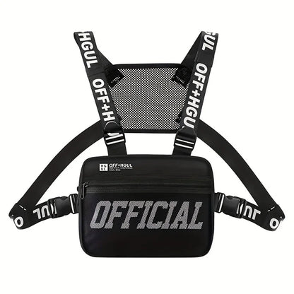 Fashion Streetwear Men Hip-Hop Chest Bag Tactical Two Straps Chest Rig Vest Bags For Travel Hiking Outdoor Sports 
