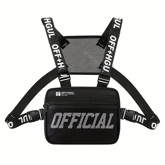 Moda Streetwear Homens Hip-Hop Peito Saco Tático Duas Correias Peito Rig Vest Sacos Para Viagens Caminhadas Outdoor Sports