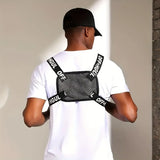 Fashion Streetwear Men Hip-Hop Chest Bag Tactical Two Straps Chest Rig Vest Bags For Travel Hiking Outdoor Sports 