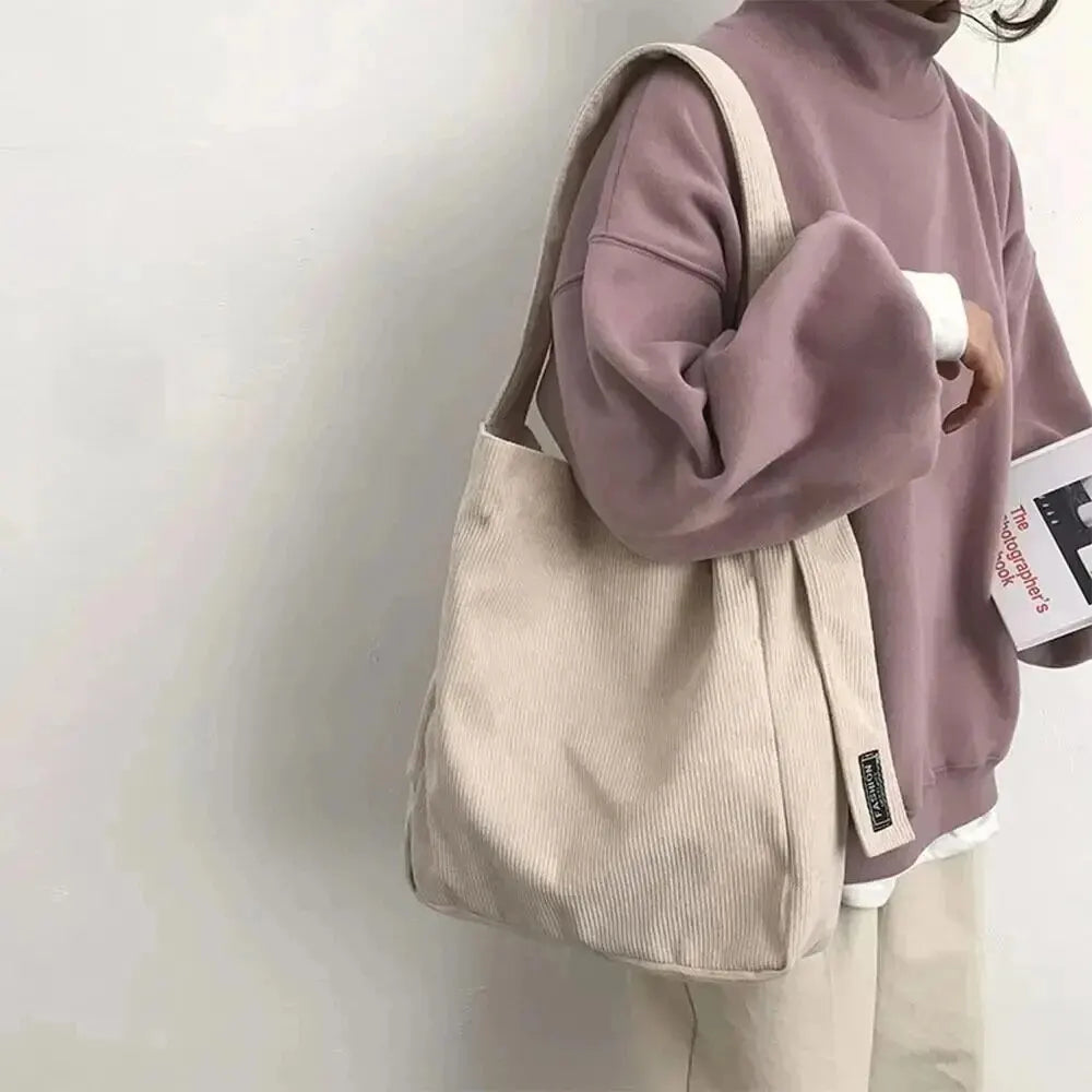 Moda feminina veludo sacos de ombro bolsas macias sacolas meninas estudantes sacos de grande capacidade