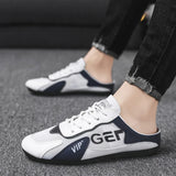 Moda masculina de sola macia metade chinelos verão na moda fundo sapatos casuais sola macia sapatos de apoio tênis zapatos de hombre