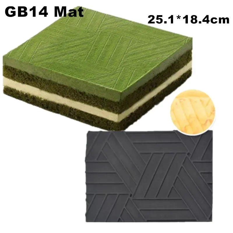 Molde de silicona suizo para tartas, molde para troncos de Navidad, molde grande para buche, tapete para fondant, moldes para impresión de encaje 