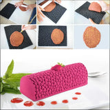 Molde de silicona suizo para tartas, molde para troncos de Navidad, molde grande para buche, tapete para fondant, moldes para impresión de encaje 